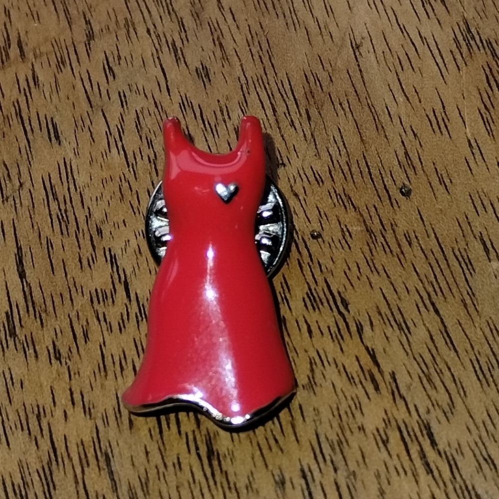 Red Dress Pin